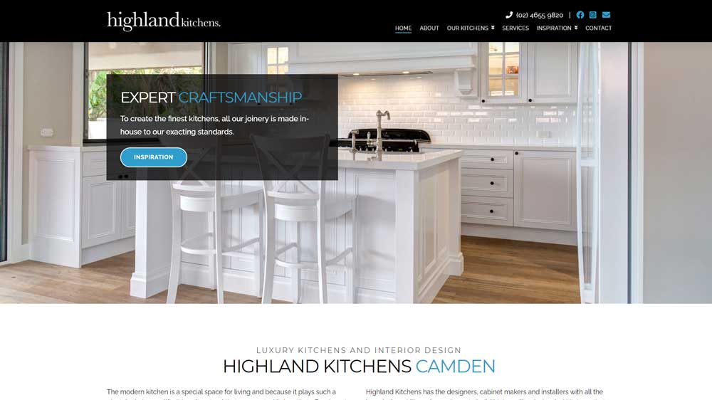 Kitchen website uses Themco Pro WordPress theme