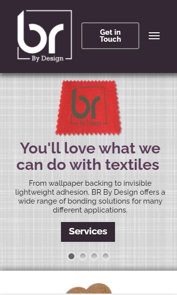 BR By Design website designed by Big Red Bus Websites - mobile view 