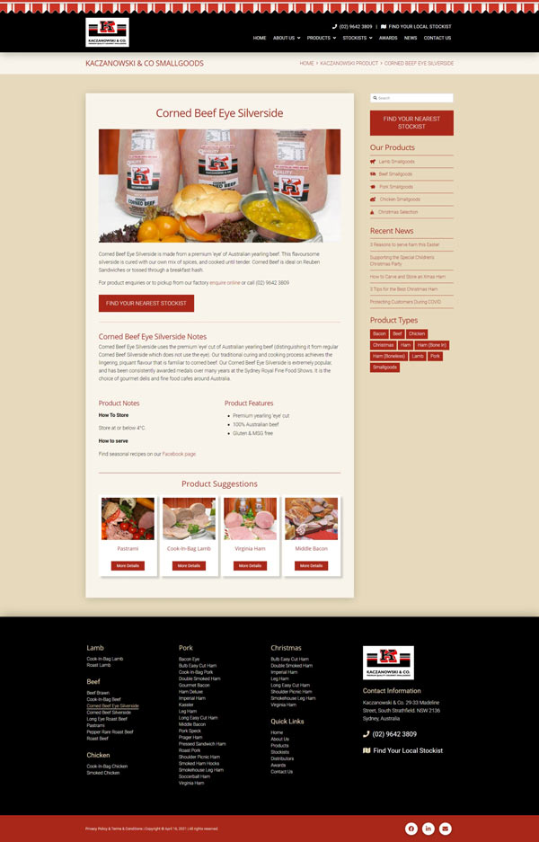 Kaczanowski & Co website designed by Big Red Bus Websites - ezample 1