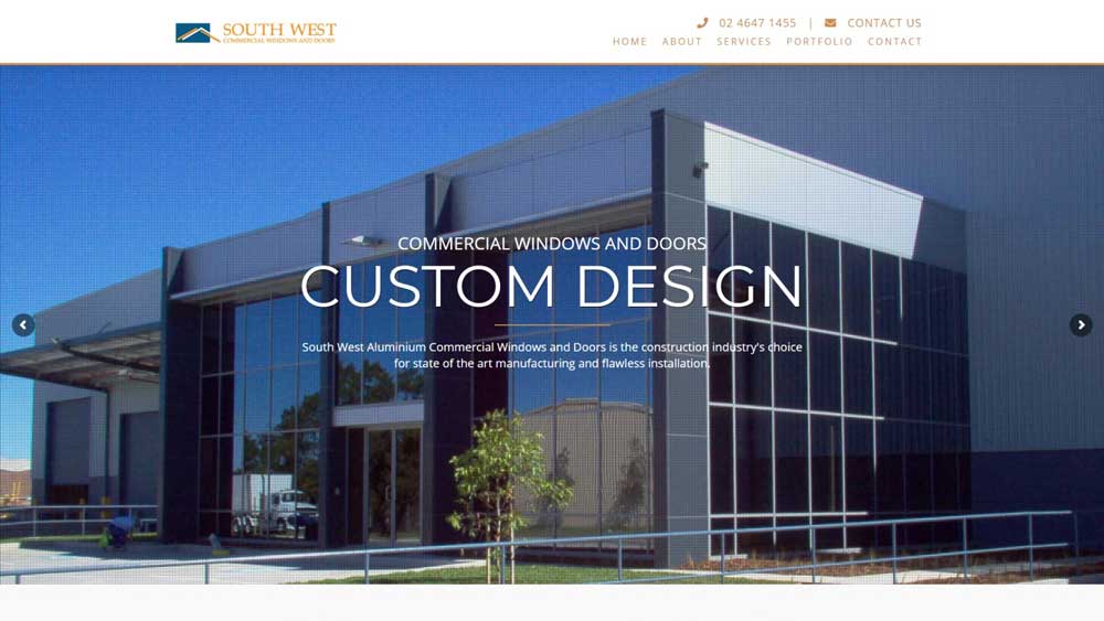 Featured image for “South West Commercial Windows & Doors” website designed by Big Red Bus Websites